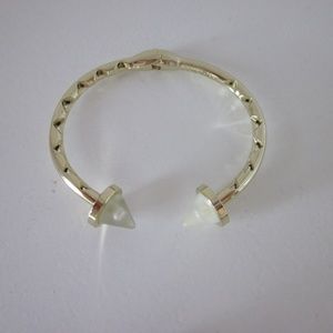 Eddie Borgo Gold-Plated Double Cone Stud Bracelet
